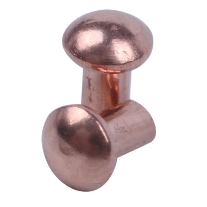 AB42-600 peças 5/64 x 1/8 polegadas fixadores de rebites sólidos de cobre de cabeça redonda
