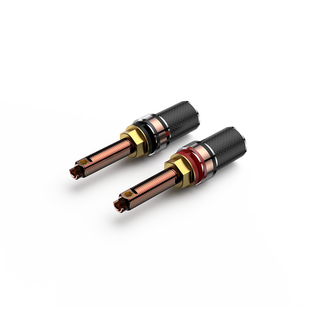 

4PCS Viborg BP614 Carbon Fiber copper Plated Binding Post Speaker Amplifier Terminal Binding Post 68mm