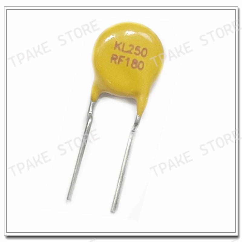 100PCS TRF250-180 RF180 250V 0.18A 180MA PPTC Resettable Fuse Resettable Fuse