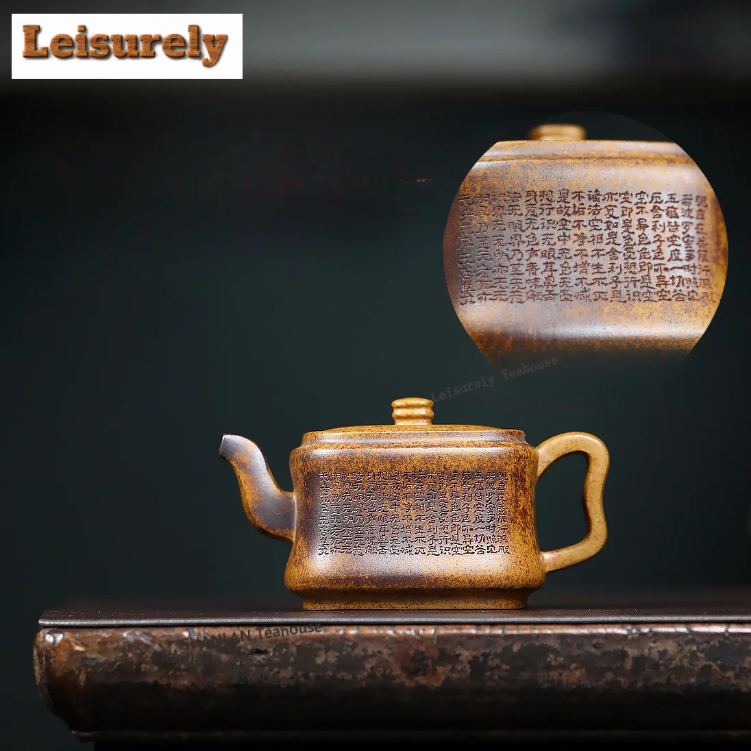 200ml Aesthetic Yixing Purple Clay Teapots Handmade square Pot Raw Ore wood-fired porcelain Mud Tea Making Kettle Zisha Tea Set