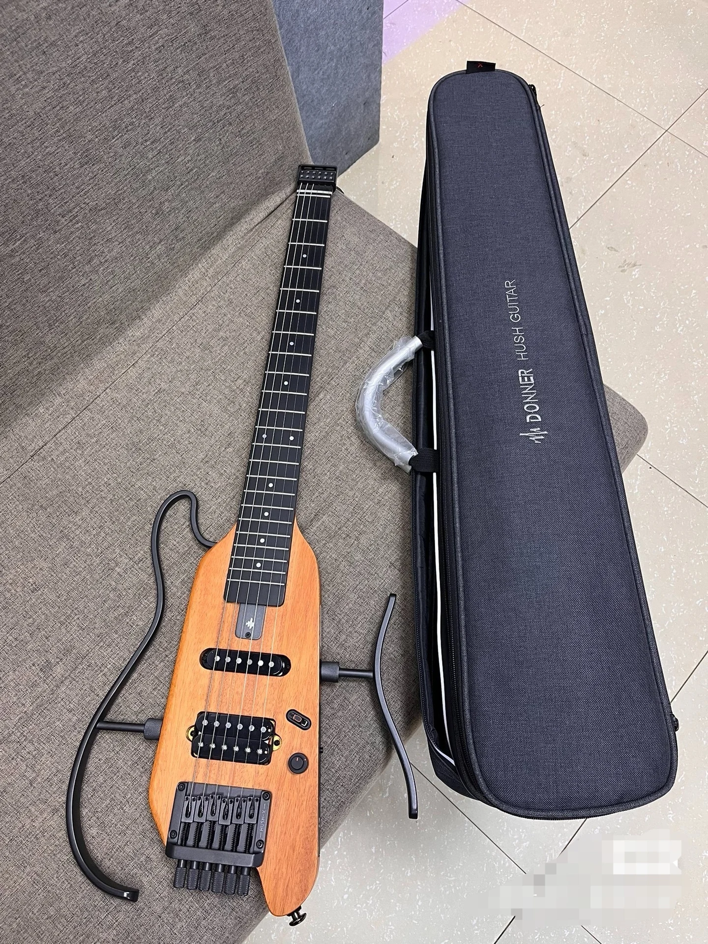 DONNER HUSH-X PRO Smart Lightweight Electric Guitar Portable Mute