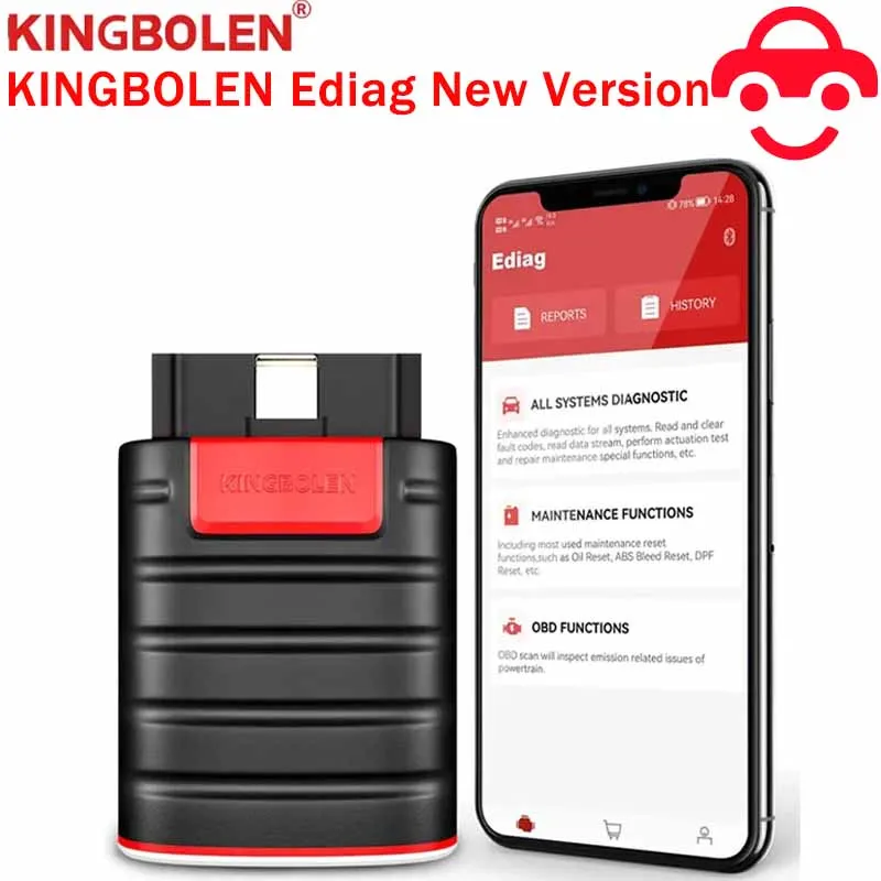 2024 NEW KINGBOLEN EDIAG Full System OBD2 Diagnostic Tool with All Brands License Free Update For One Year Thinkdiag2 GOLO PRO