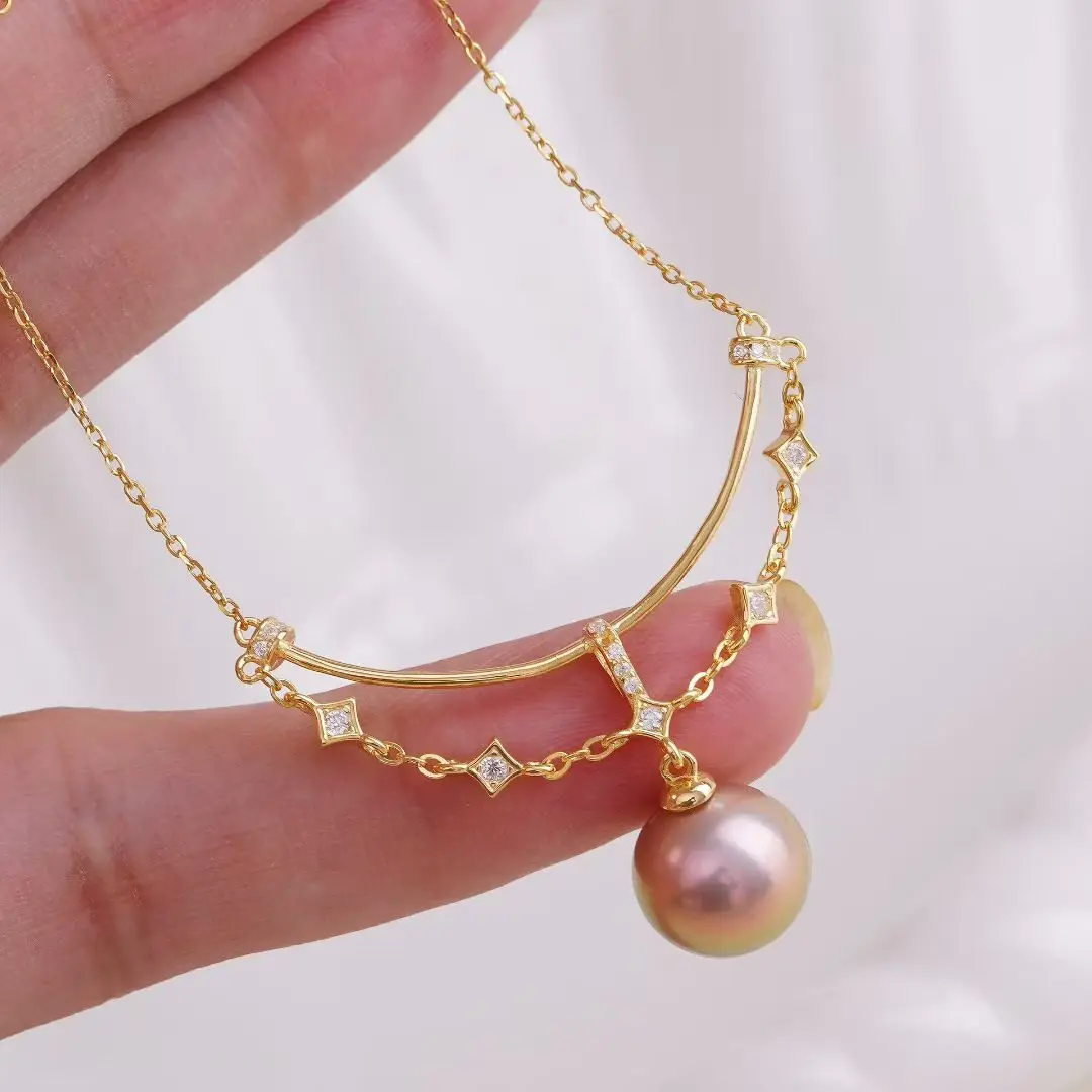 

Крепления для ожерелья из стерлингового серебра S925, фурнитура для ювелирных изделий, детали, фурнитура, аксессуары для жемчуга 10-11 мм, 3 шт./лот