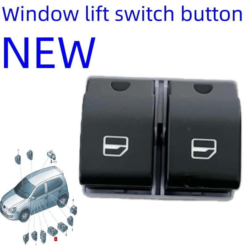 NEW Hoge Kwaliteit Electric Power Window Switch Knop Applicable to VW/Polo Gol Ibiza/ST /SEAT/ Cordoba 6Q0959858A 2002-2009