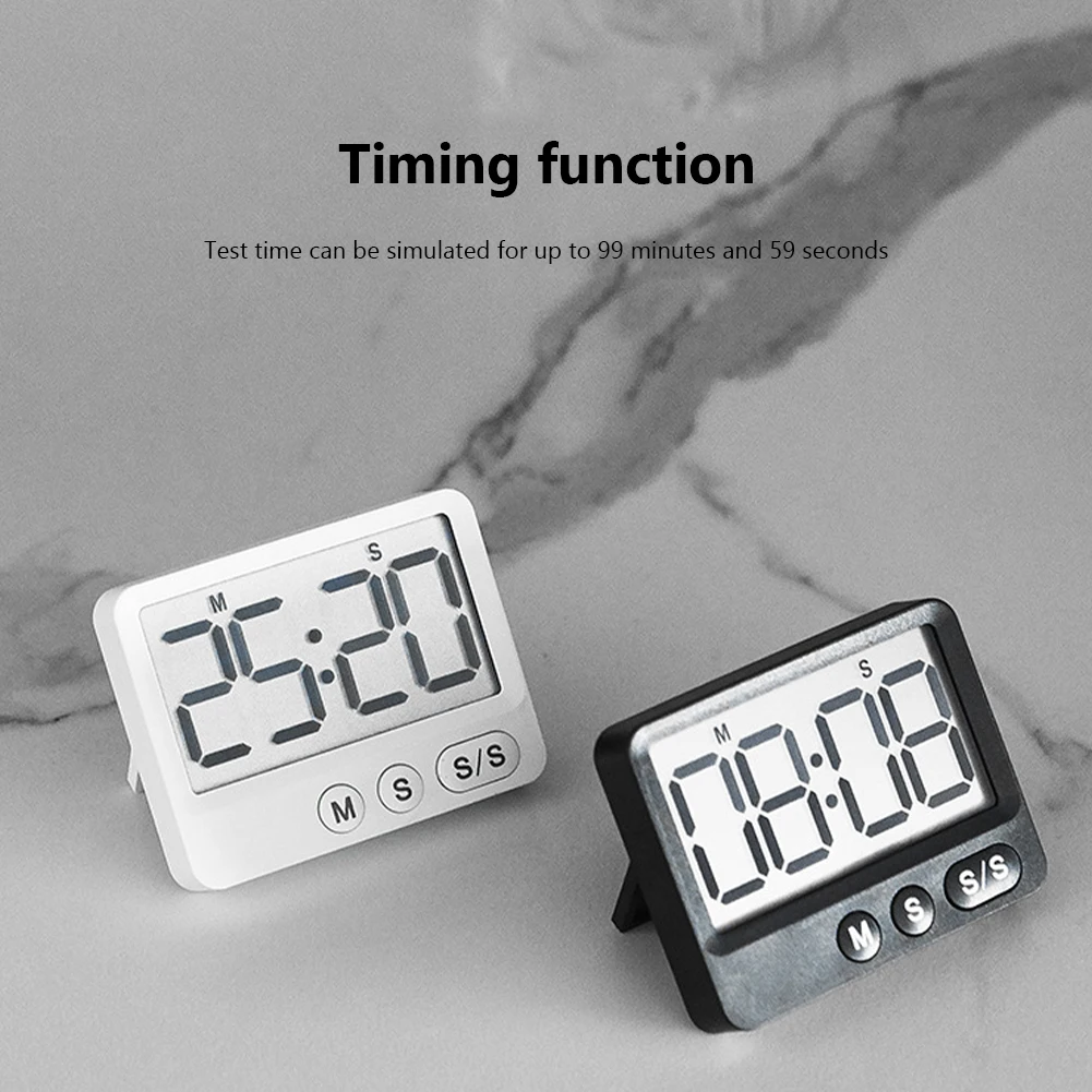 Abs Digitale Timer Keuken Magnetische Countdown Timer Met Grote Lcd-Display Digitale Timer Klok Tot 99 Minuten 59 Seconden