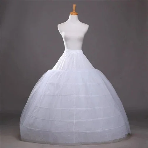 

Ball Gown Petticoats For Wedding Dresses Elastic 6 Hoops One Tiers Dress Underskirt Crinoline Bridal Accessories