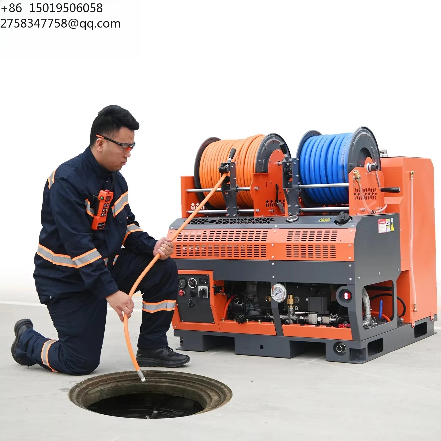Warrior  4000psi 300bar 8gpm Sewer Unblocking Sewer Jetting Machine for Cleaning Sewage High Pressure Water Jet Drain Jetter