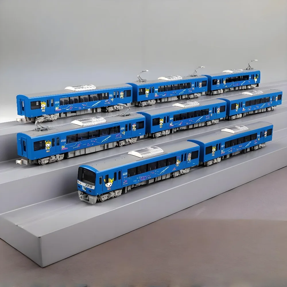 N Type 1/160 Scale Model Train Keikyu Blue Sky Train Type 2100 8 car Formation Painted Design 50715 Train Set Adult Toy Gifts