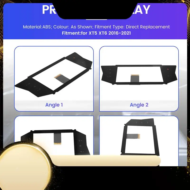 8 بوصة 60 دبابيس راديو السيارة مشغل ديفيدي لوحة شاشة لمس محول الأرقام عدسة لكاديلاك XT5 XT6 2016-2021-A74F #1