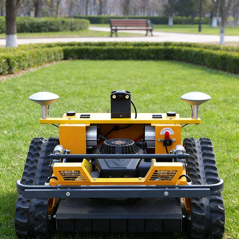 Customized EPA CE Tracked-Type Remote Controlled Grass Mower Brushless 4WD Drive Self-Propelled Mower Slopes Multi-Purpose