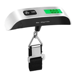 Digital LCD Display 110lb/50kg Electronic Luggage Hanging Suitcase Travel Weighs Baggage Bag Weight Balance Portable Scale Tool