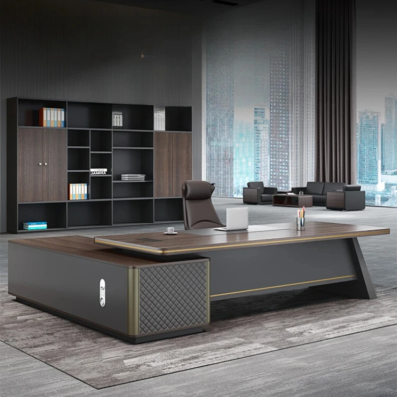

Light Luxury and Simplicity Modern Office Table and Chair Combination Manager Office Desk for Boss Executive Desk Design Desk