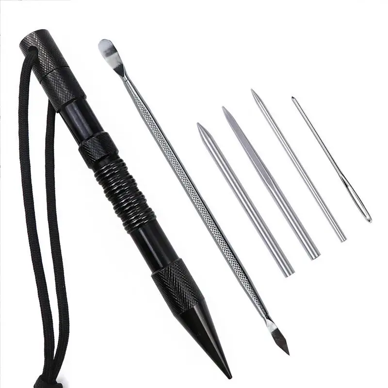 

6/12 Piece Umbrella Rope Knitting Needle Set Marlin Nail Paracord Needle Marlin Spikes With Lacing Needles Fids