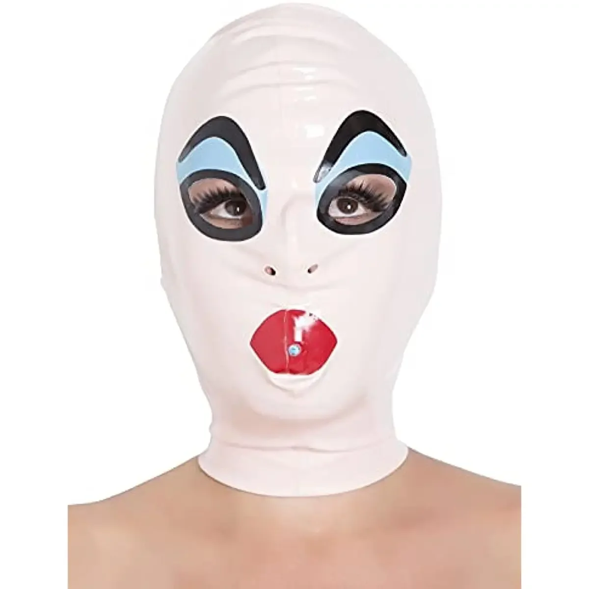 

Latex Hood Mask Cosplay White Dress up Rubber Mask Holiday Latex Masks