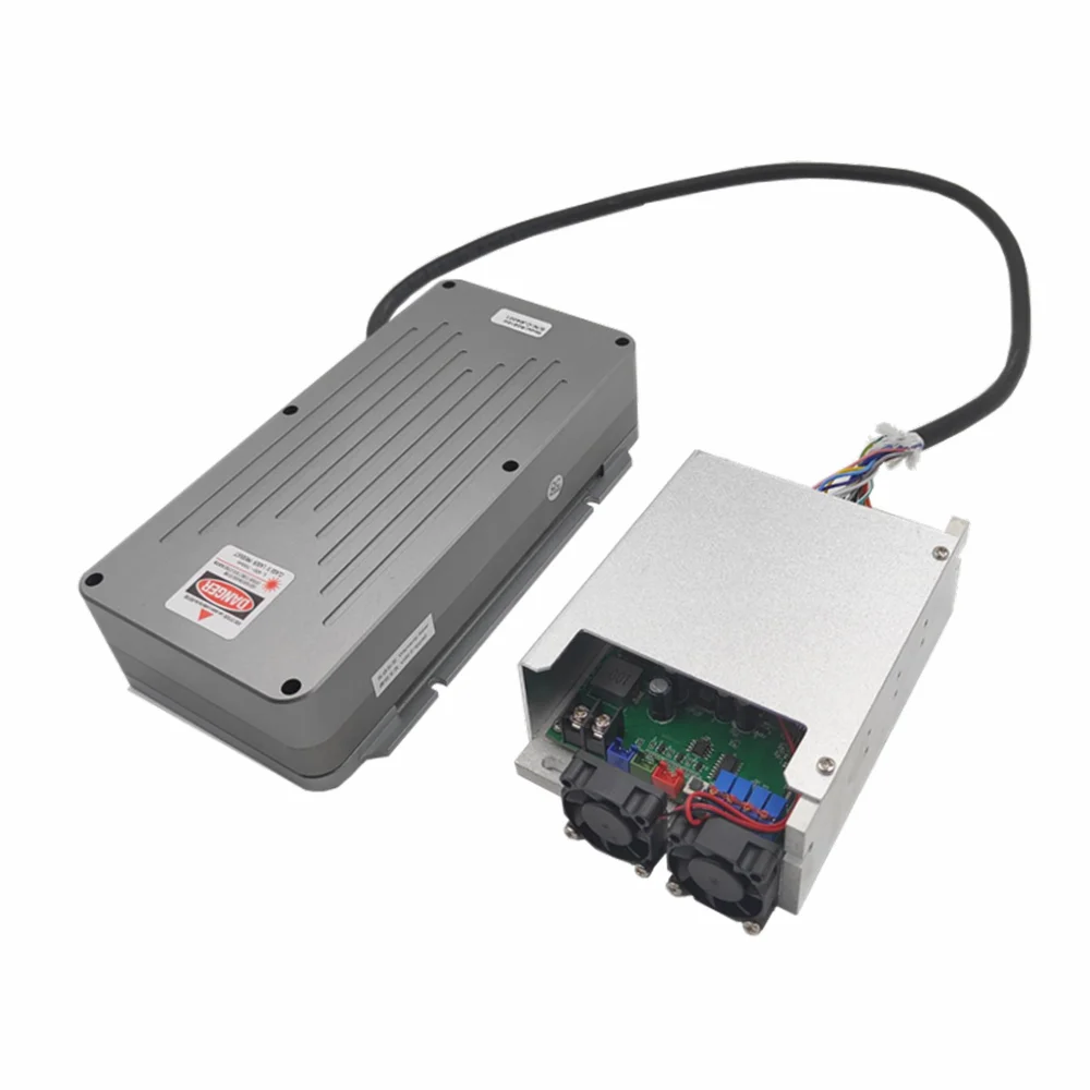 RGB 15W full colour lasermodule witte laserkop met 24V voeding TTL + analoog