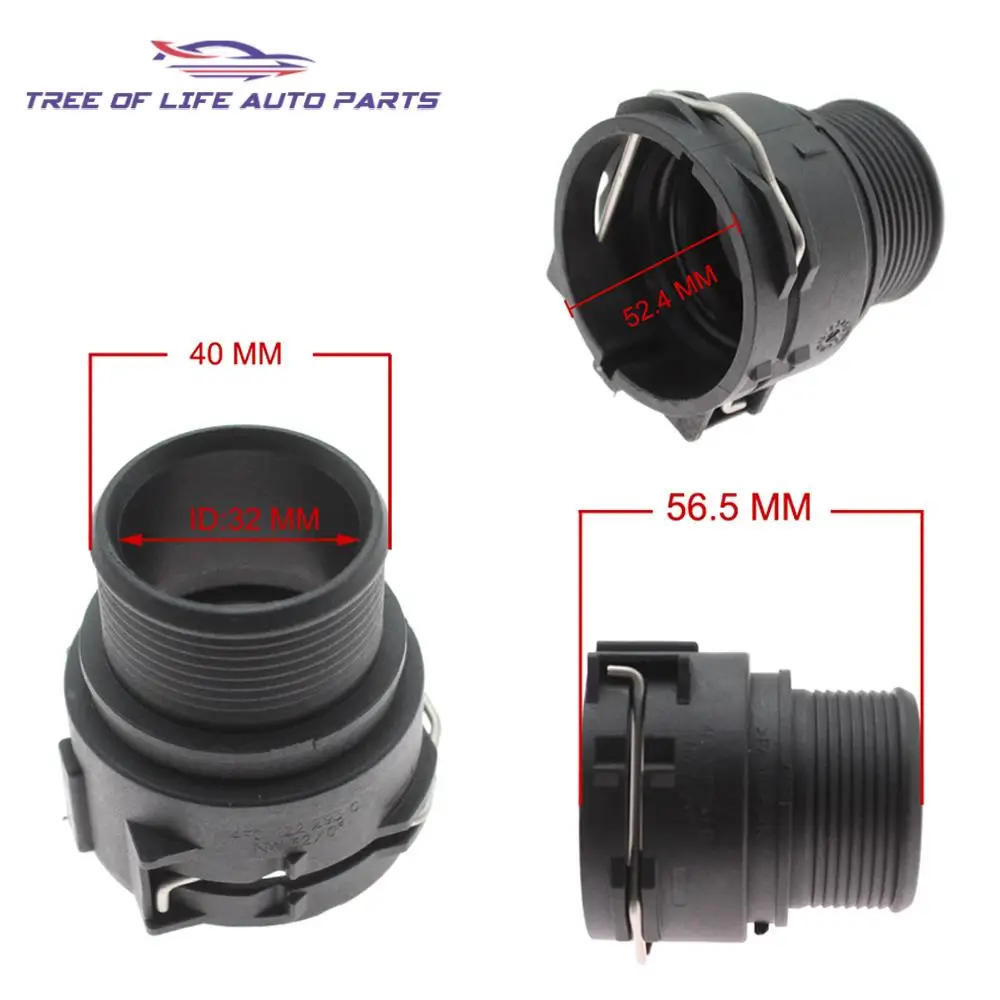 1/2/5/10 Coolant Hose Connector Flange For AUDI A4 S4 A5 S5 Q7 A8 S8 A6 S6 A7 VW Touareg CC Touran 4F0122293C 3B0122291K