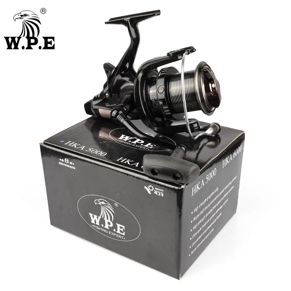 W.P.E HKA 5000/6000 Spinning Reel 4.1:1 7+1BBs Front and Rear Drag System Max Drag Power 14.5KG Carp Fishing Tackle