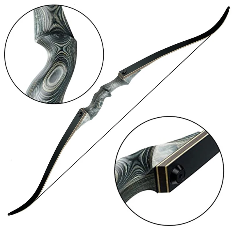 Archery Recurve Bow Hunter, Lamination Bow Limbs, Right and Left Hand, Outdoor Sports Accessories, 2023 60in, 30-60lbs