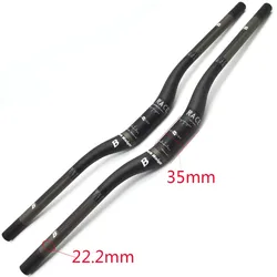 Black Knight Full Carbon Fiber Mountain Bicycle Handlebar, 35mm MTB Bike Riser Handlebars, Length 720 820mm,  Cycling Parts