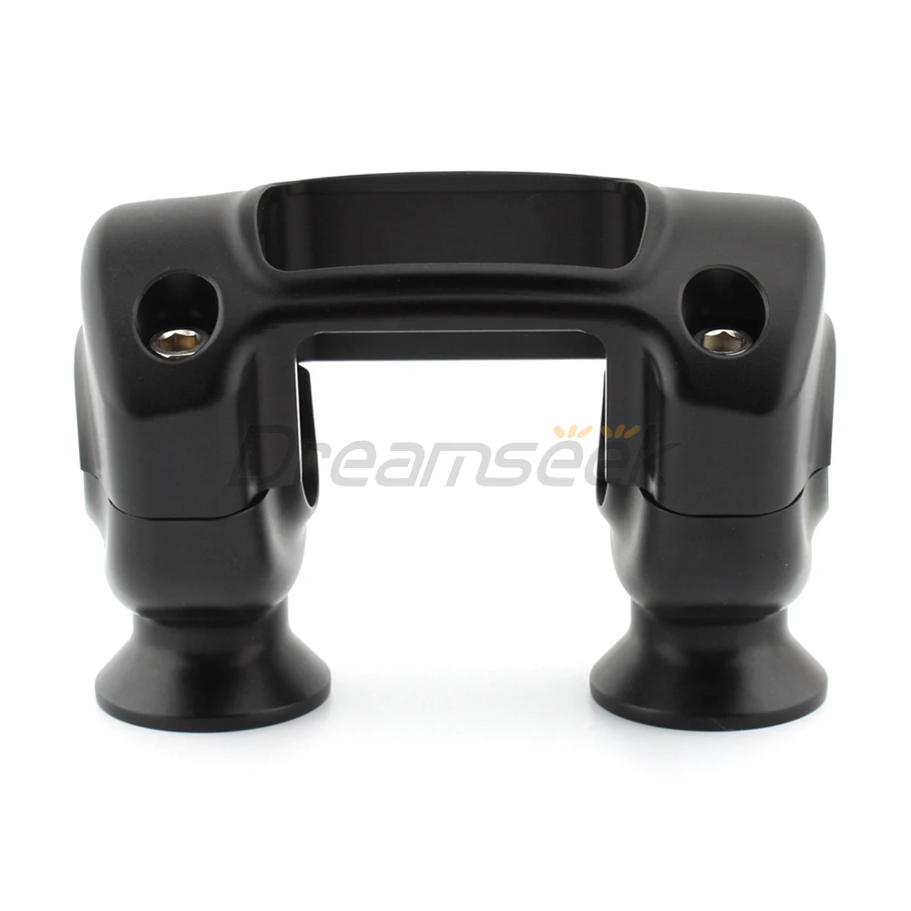 Handlebar Riser Top Cover for Harley Dyna Fat Bob Softail Fat Boy Motorcycle 1.25'' Clamps Handle Bar Riser Black Kit Aluminum