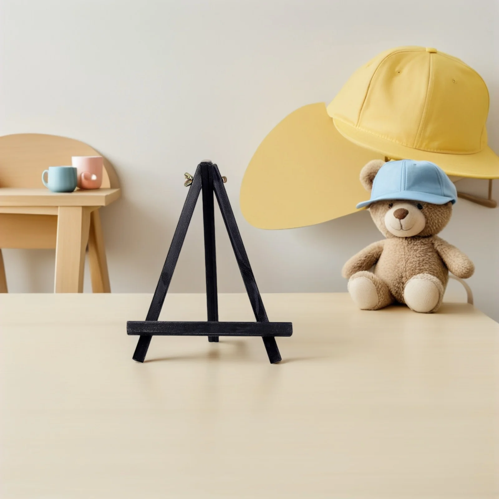 Meja Easel Lukis Kayu Tripod Kecil Penyangga Kanvas Dudukan Kanvas Meja untuk Pajangan