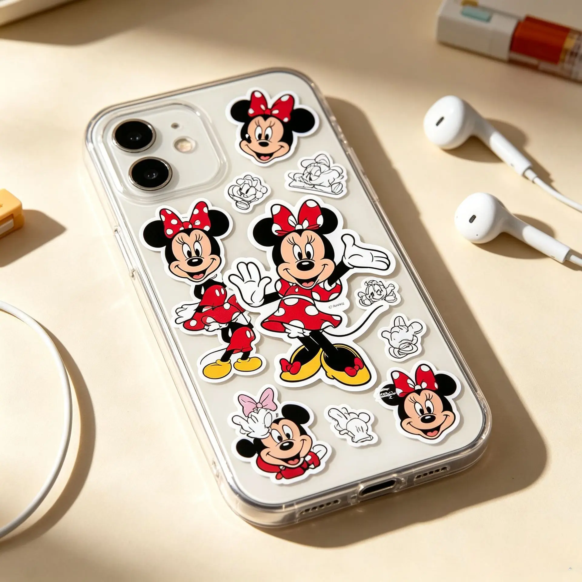50PCS Disney Mickey Mouse Officially Licensed Vinyl Stickers Notebook Luggage DIY Cartoon Vinyl Decal Kids Gift Toy