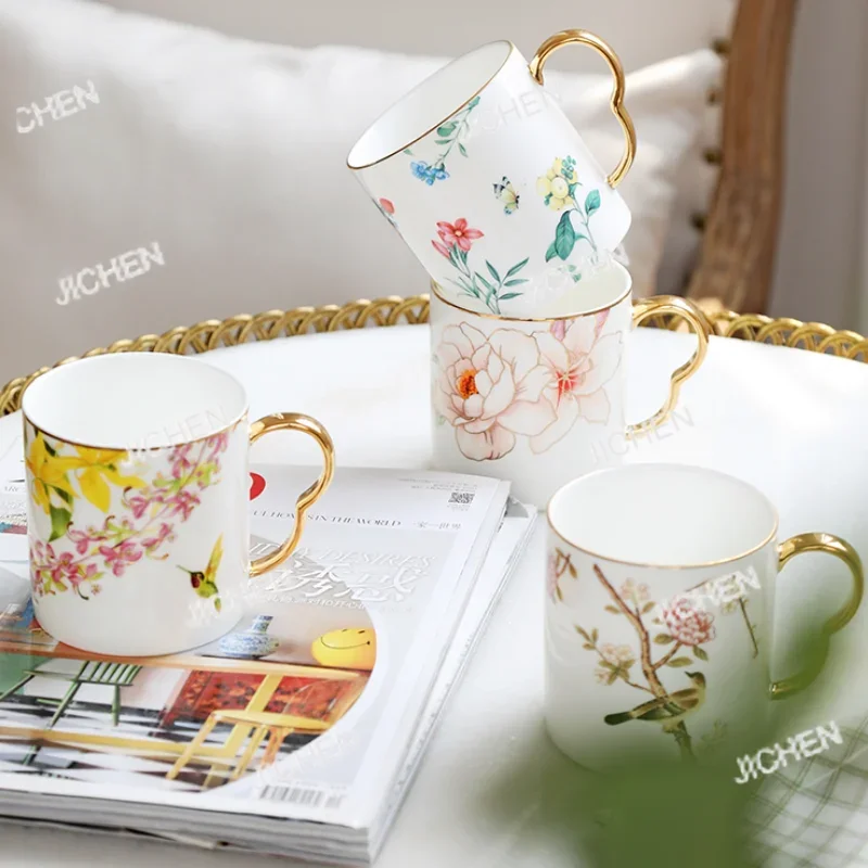 

JCT Ceramic Mug With Handle Coffee Cup Teacup Milk Tea Mugs Water Cups Drinkware Afternoon