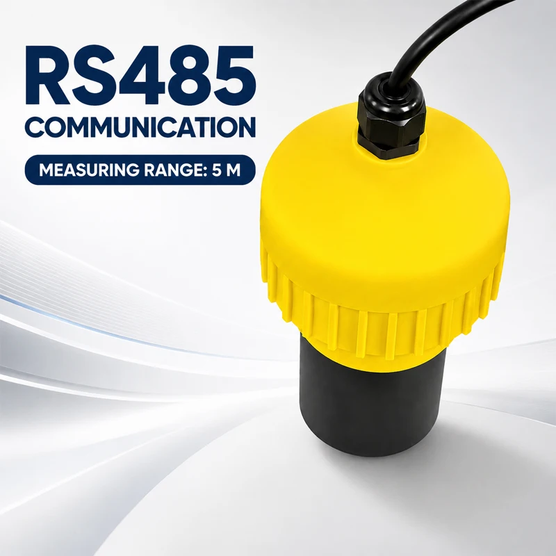 4-20 MA ultrasonic water level sensor with built-in Bluetooth, measuring range of 5 m, suitable for small reservoir water level