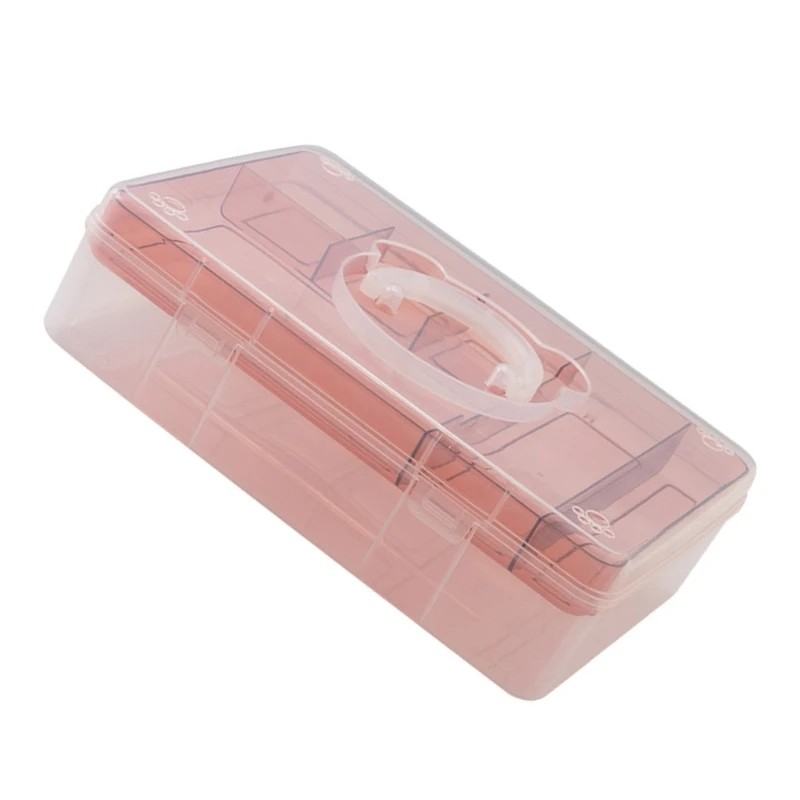 積み重ね可能なハンドル付き収納コンテナボックス、アートクラフトスクラップブッキング用品用