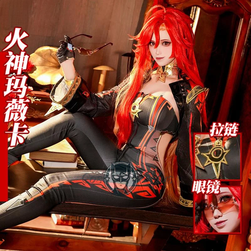 

Game Pyro Archon Mavuika Cosplay Costume Genshin Impact Full Set Sexy Jumpsuits Uniform Halloween Anime Party Play Role Clothes