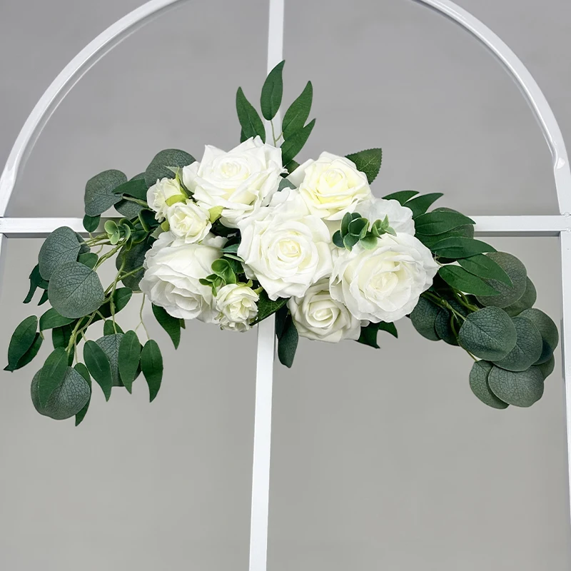 زهرة اصطناعية الزفاف قوس الباب الثلاجة الديكور حفل زفاف عيد الميلاد باب ديكور زينة الزفاف علامة ترحيب