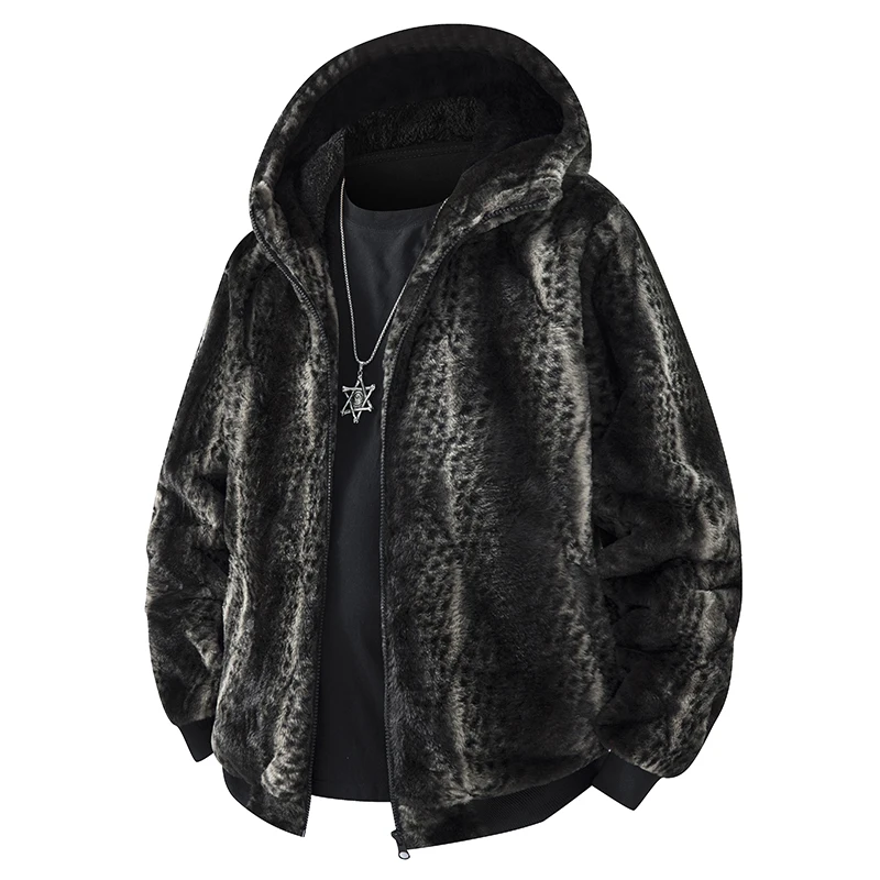 

Massgorule New Solid Color Men's Jacket and Cardigan Casual Fashion Windproof Fleece Plus Hooded Stand Collar Top Men's Clothing
