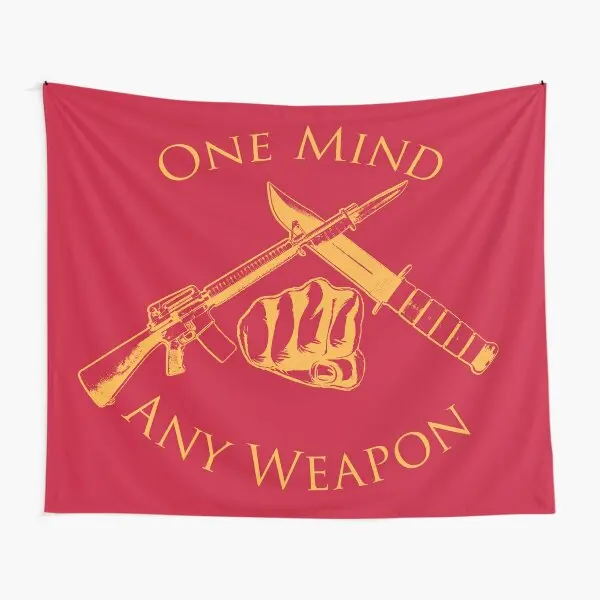 One Mind Any Weapon Us Marine Corps Ma  Tapestry Bedspread Beautiful Art Yoga Towel Home Decoration Blanket Printed Wall Travel