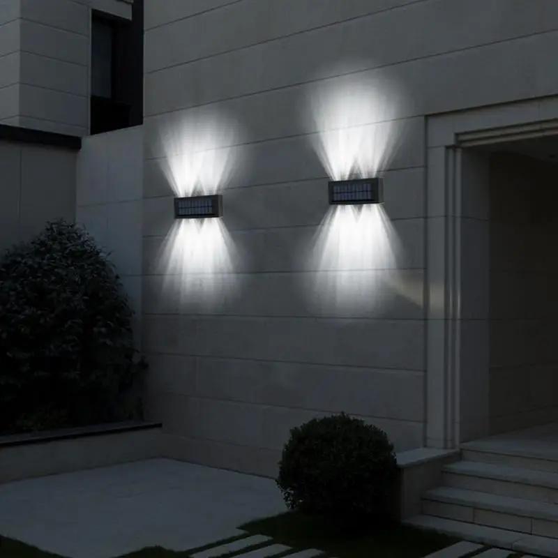 Outdoor Solar Wall Lights Waterproof Dusk To Dawn Fence Solar Lights Dusk To Dawn Security Solar Powered Lighting Outdoor Solar