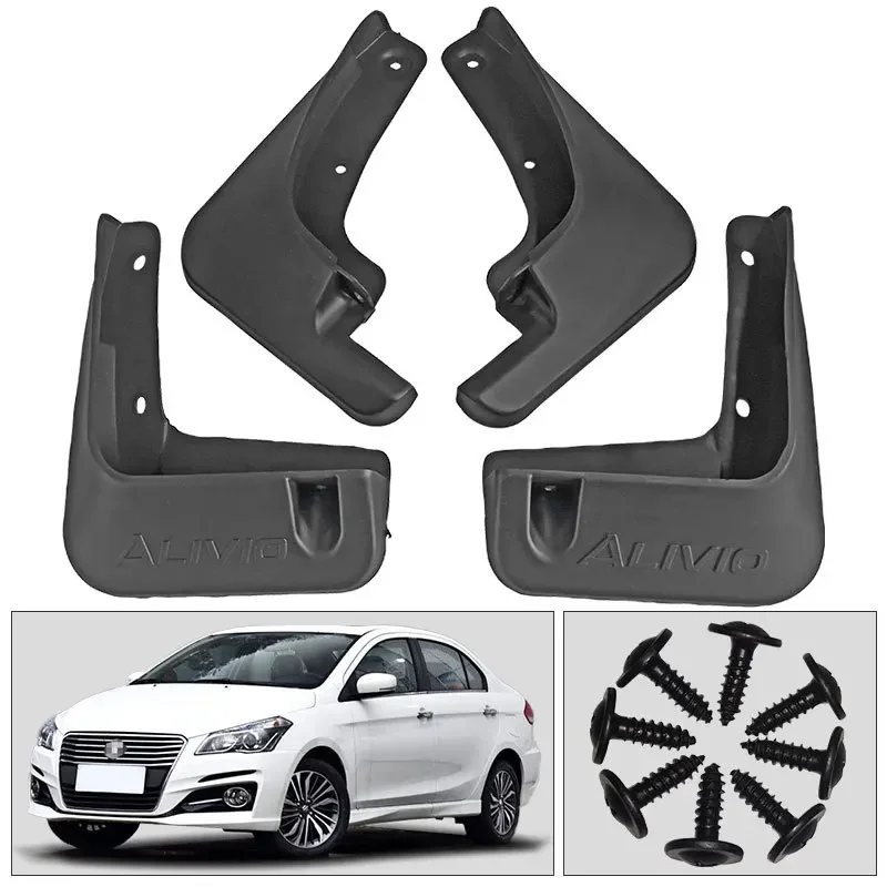 

For Suzuki Alivio Sedan 2014-2017 black car mudguard Reduce dust Resist tire dirt car accessories tools