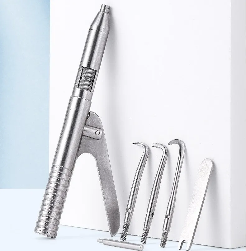 Electric & Manual  Automatic Single Handed Crown Remover Kit Crowns Bridges with Five Accessories Stainless Steel