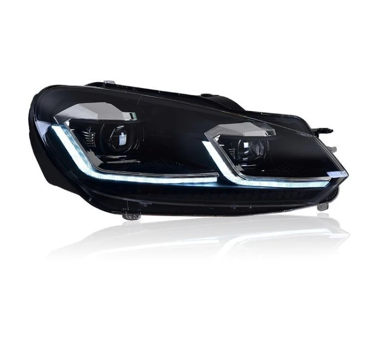 

For 6 GTI 08-13 Custom LED Headlamp Assembly New Condition 6000K Color Temperature Daytime Running Light Modification Lens
