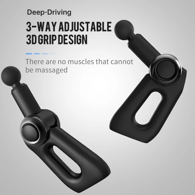 Deep Tissue Muscle Massage Gun Hot Cold Gym Sports Triangle Head Fascial Vibrator Targeting Body Back for Better Comfort