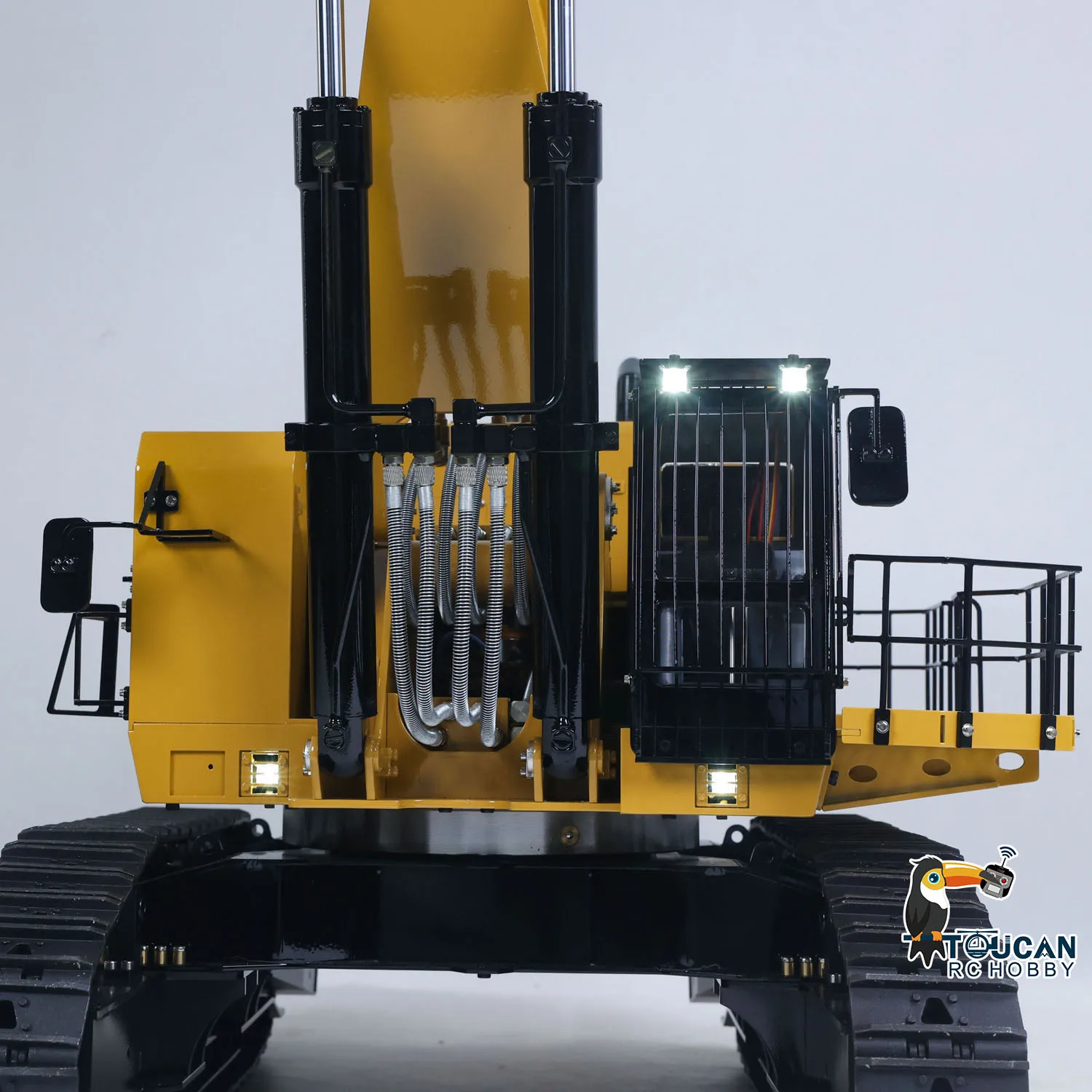 6015B 1/14 RC Hydraulic Excavator Heavy Duty Machine Remote Control Metal Digger Model Lights Liquid Crystal Display Trucks Toy