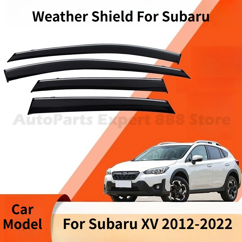 

Modification Parts Weather Shield For Subaru XV 2012-2022 Window Visor Rain Guard Deflector Windshield Rain Eyebrow Awning Trim