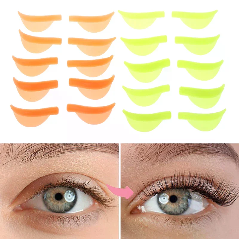 5 Paare/paket Silikon Wimpern Dauerwelle Pad Recycling Wimpern Stangen Schild Heben 3D Wimpern Curler Applikator Make-Up-Tools