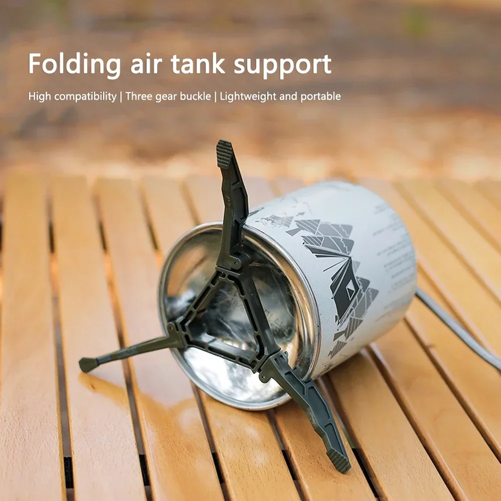 Nylon Gas Canister Stand Foldable Outdoor Gas Tank Bracket Camping Stove Bottle Stand Universal Tripod Folding Canister Stand image 4