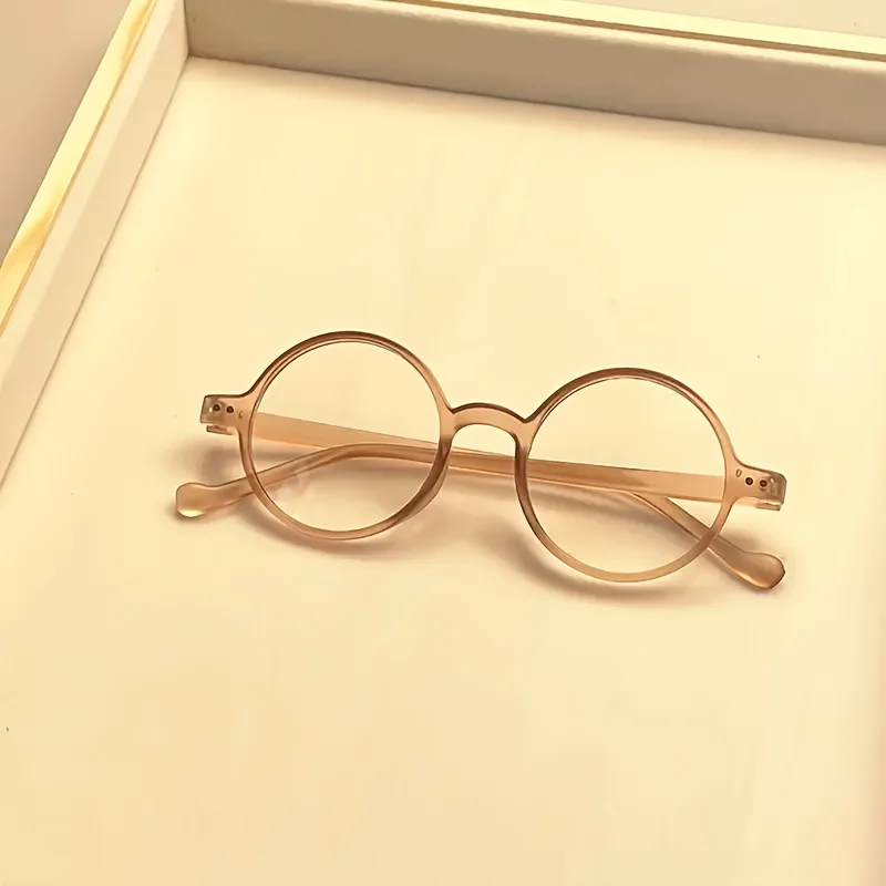 3 عبوات من نظارات القراءة المستديرة غير الطبية المضادة للضوء الأزرق - إطار PC لطيف كامل الحواف مع عدسات من البولي كربونات الشفافة #4