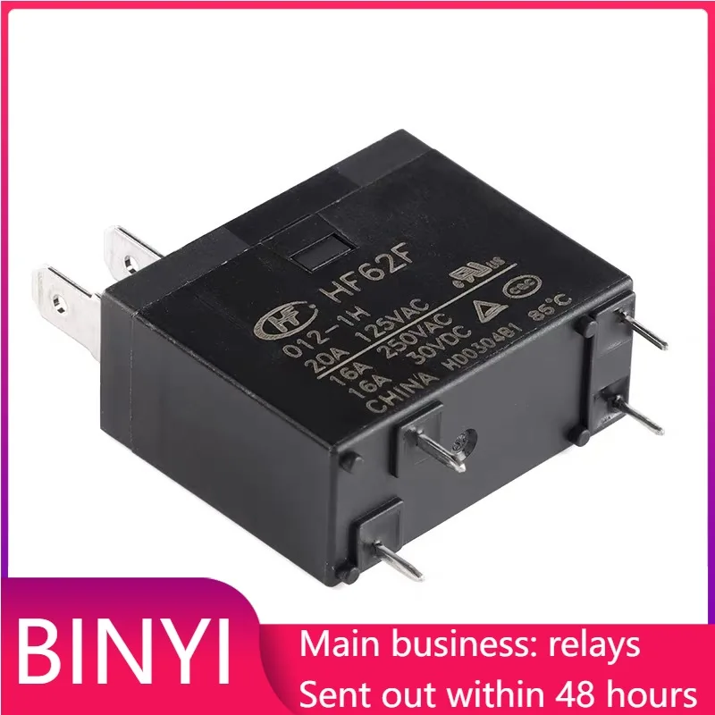 OEM 1pcs/lot HF62F 012-1H DC12V 20A 4 Pin PCB Mount Electromagnetic Relay For Air Conditioner Household Equipment