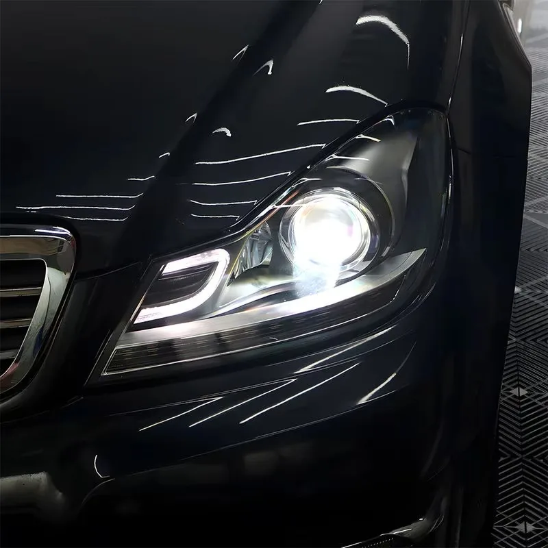 C200 C260 C300 2011-2013 W204 Car Headlight Assembly Upgrade LED Bi-xenon Lens Accessories