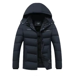 2024 Winter Jacket Men Parka Men Coats Thicken Hooded Waterproof Outwear Warm Coat Fathers' Clothing Casual Men's Overcoat