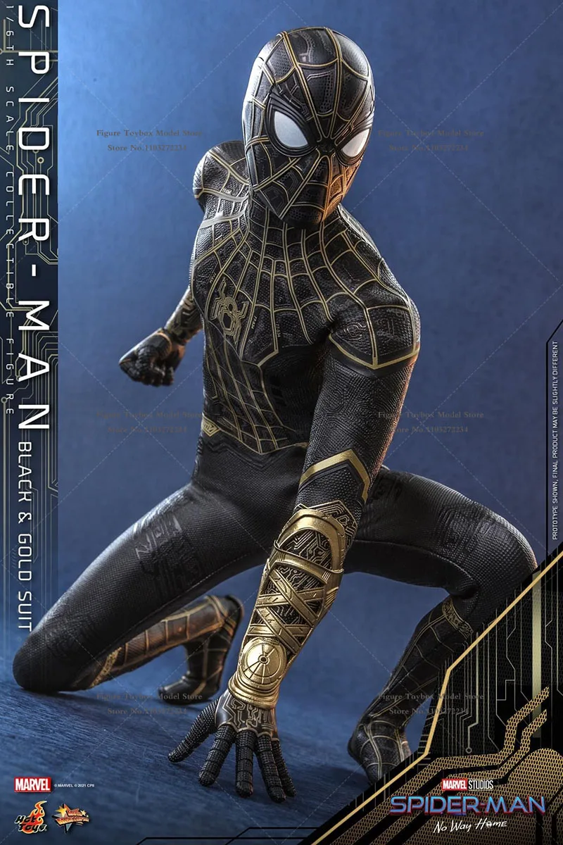 HOTTOYS HT MMS604 1/6 Spider-Man Black Gold Suit Marvel Movie No Way Home Peter Man Soldier 12