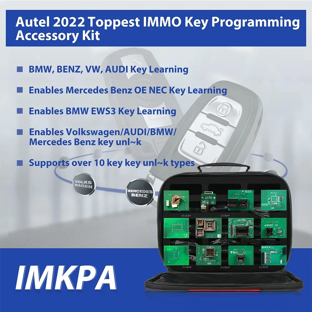 Autel MaxiIM IMKPA Key Programming Adapter Kit Compatible with XP400Pro Key & Chip Programmer and IM508 / IM608 / IM608PRO