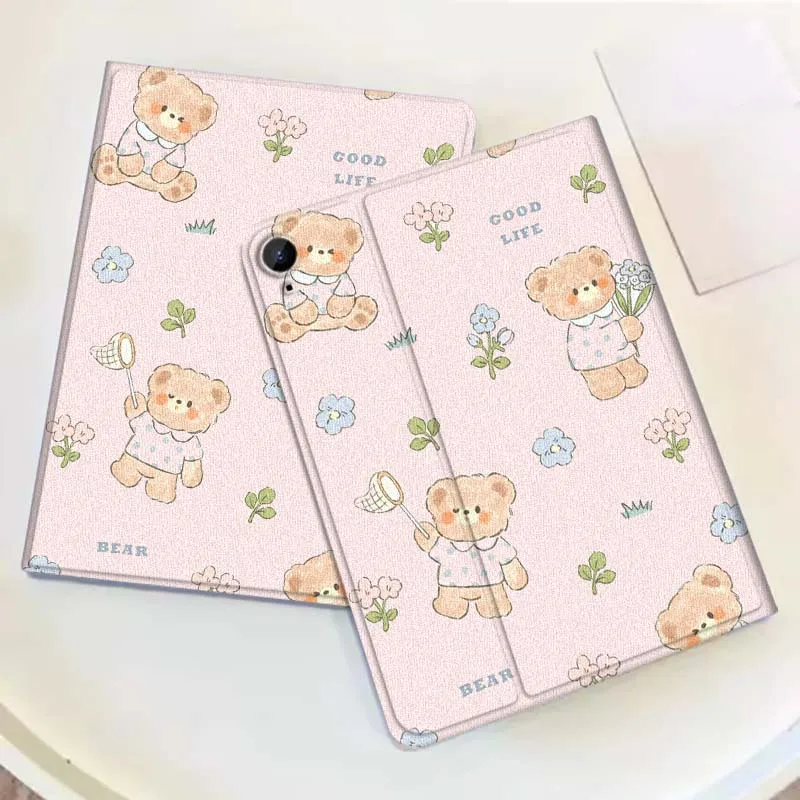 

Cute Teddy Bear Pattern Case For Samsung Galaxy Tab A7 A9 A11 S6 A11 A8 S11 Lite Plus 10.4 10.5 10.1 Inch Tablet
