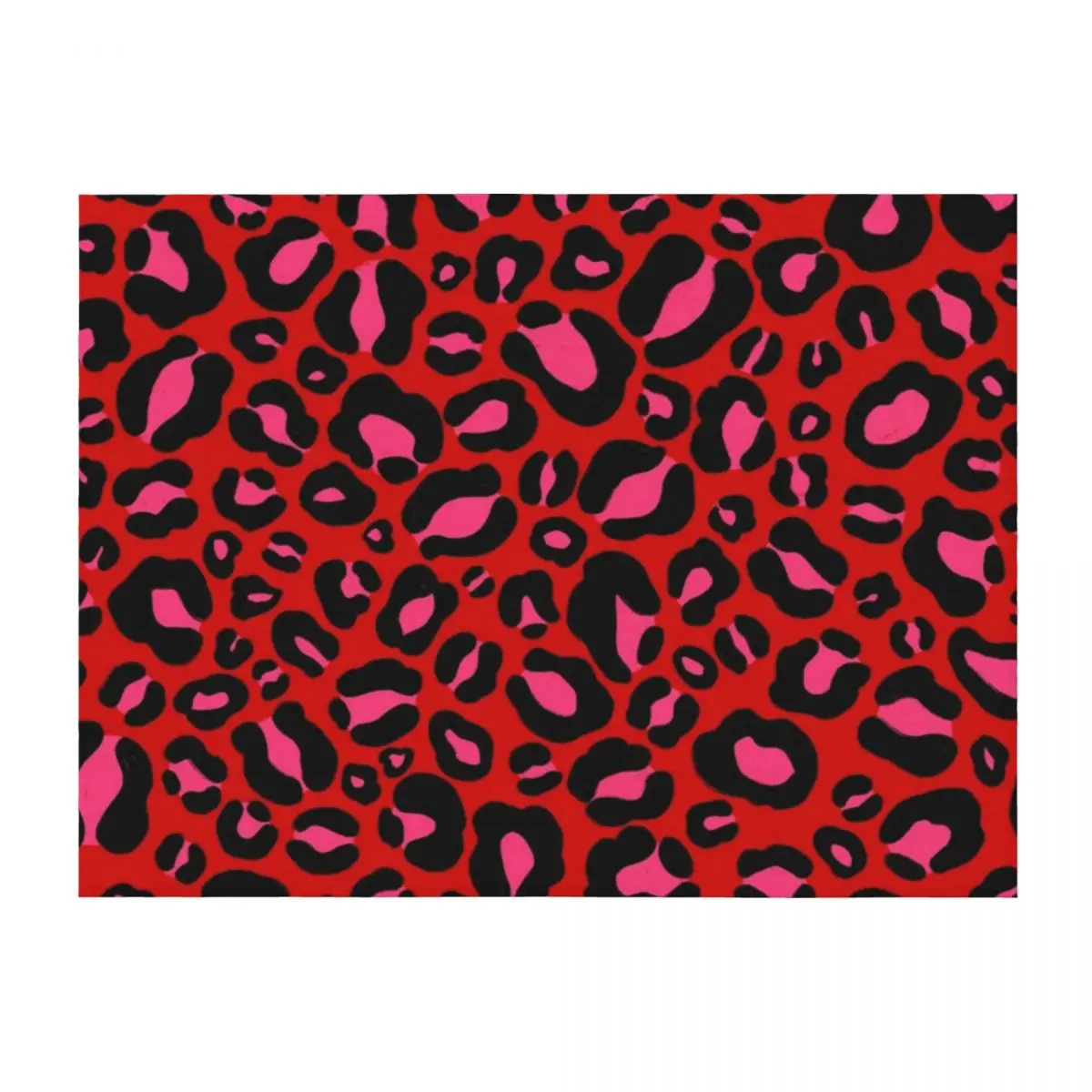 

Red leopard pattern Throw Blanket warm winter Flannels Beach Comforter Blankets